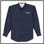 Net Zero USA Long Sleeve Easy Care Shirt - Navy