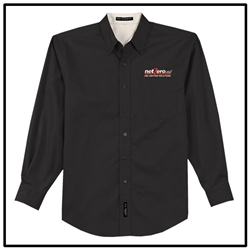 Net Zero USA Long Sleeve Easy Care Shirt - Black