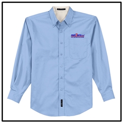 Net Zero USA Long Sleeve Easy Care Shirt - Light Blue