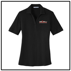 Net Zero USA Silk Touch™ Interlock Performance Ladies Polo - Black